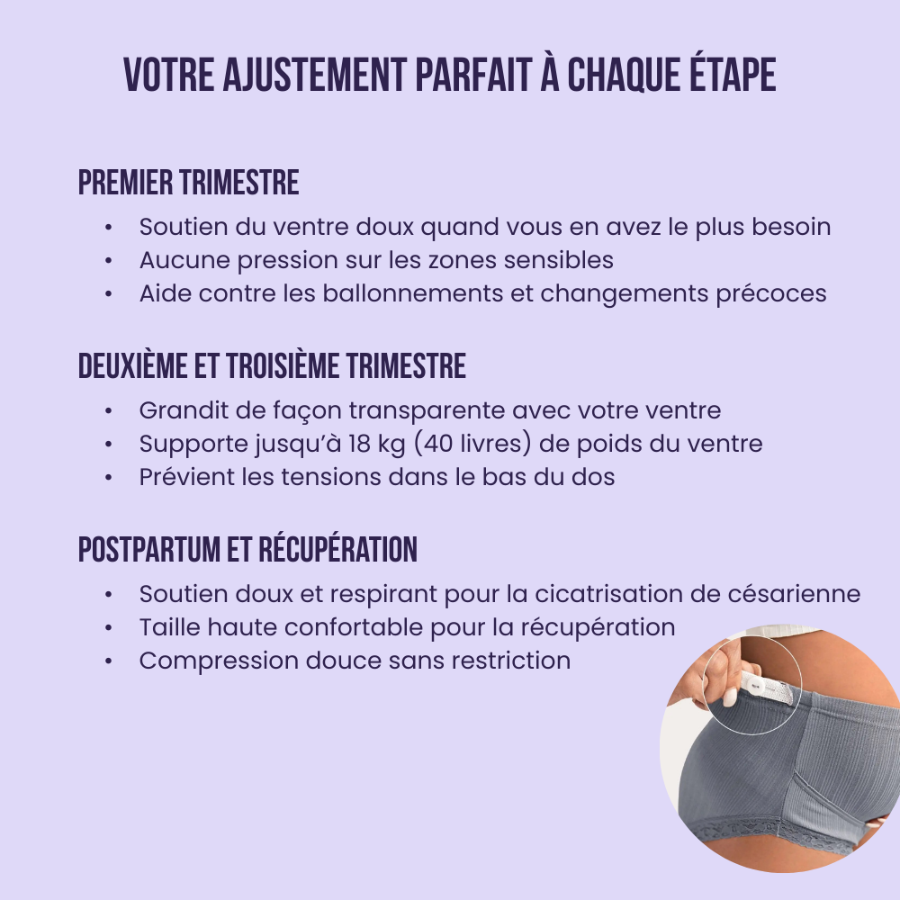 La culotte de maternité qui soutient votre ventre et soulage vos douleurs